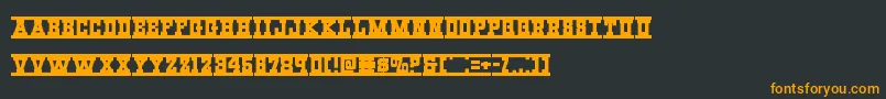 Westernraiexpand Font – Orange Fonts on Black Background