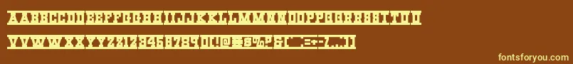 Westernraiexpand Font – Yellow Fonts on Brown Background
