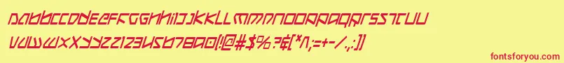 KoboldCondensedItalic Font – Red Fonts on Yellow Background