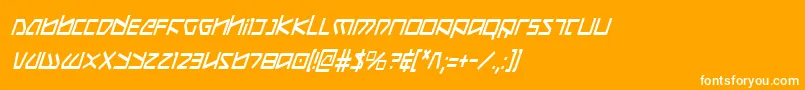 KoboldCondensedItalic Font – White Fonts on Orange Background