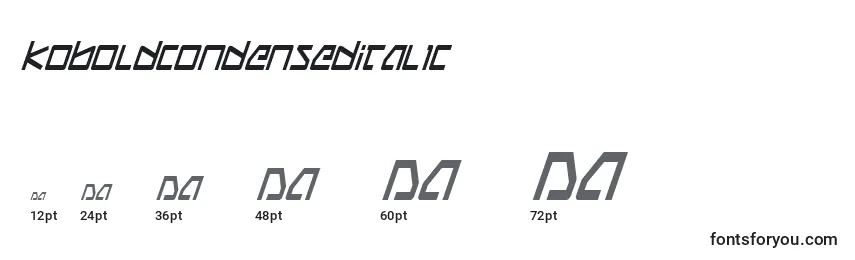 KoboldCondensedItalic Font Sizes