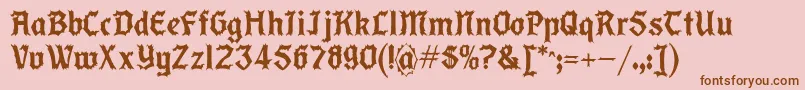 Lindbergcaffeine Font – Brown Fonts on Pink Background