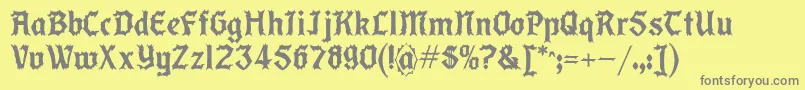 Lindbergcaffeine Font – Gray Fonts on Yellow Background