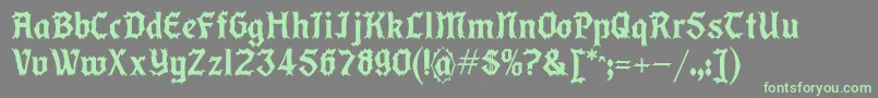 Lindbergcaffeine Font – Green Fonts on Gray Background