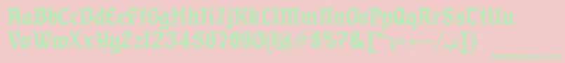 Lindbergcaffeine Font – Green Fonts on Pink Background