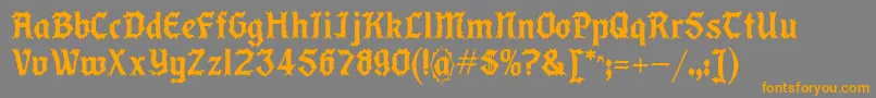 Lindbergcaffeine-Schriftart – Orangefarbene Schriften auf grauem Hintergrund