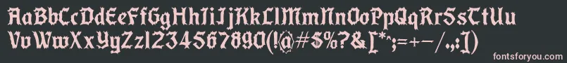 Lindbergcaffeine Font – Pink Fonts on Black Background