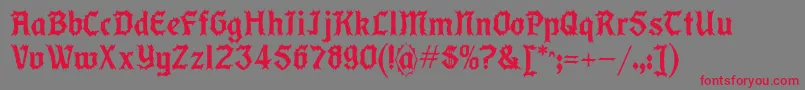 Lindbergcaffeine Font – Red Fonts on Gray Background