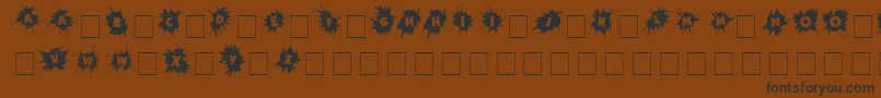 フォントWherecracksappear – 黒い文字が茶色の背景にあります