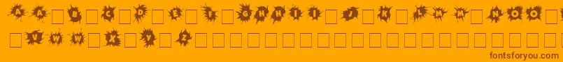Wherecracksappear Font – Brown Fonts on Orange Background