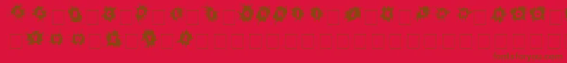 Wherecracksappear Font – Brown Fonts on Red Background