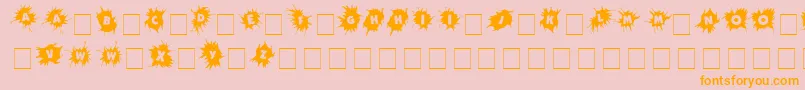 Wherecracksappear Font – Orange Fonts on Pink Background