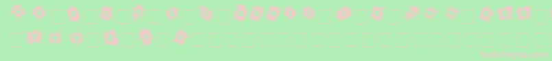 フォントWherecracksappear – 緑の背景にピンクのフォント