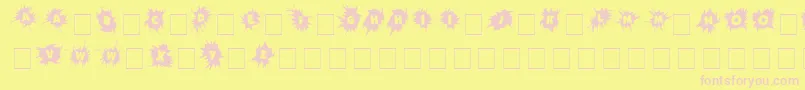 Wherecracksappear Font – Pink Fonts on Yellow Background