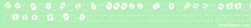 Wherecracksappear Font – White Fonts on Green Background