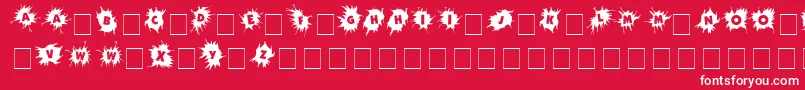 Wherecracksappear Font – White Fonts on Red Background