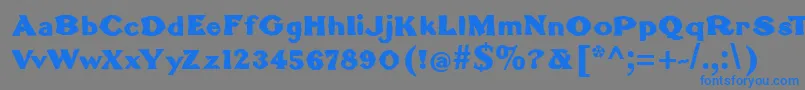 BrokenromanBold Font – Blue Fonts on Gray Background