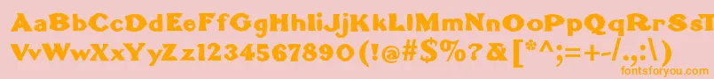 BrokenromanBold Font – Orange Fonts on Pink Background