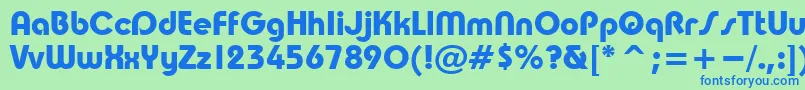 TrsB Font – Blue Fonts on Green Background