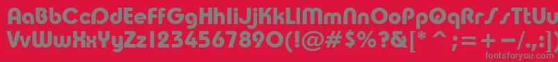 フォントTrsB – 赤い背景に灰色の文字