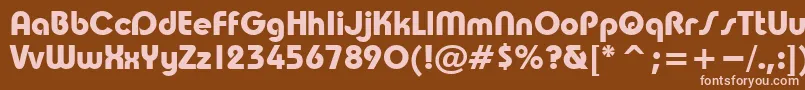 TrsB Font – Pink Fonts on Brown Background