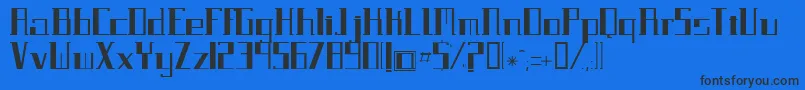 Paralela Font – Black Fonts on Blue Background