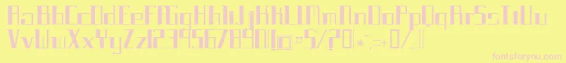 Paralela Font – Pink Fonts on Yellow Background