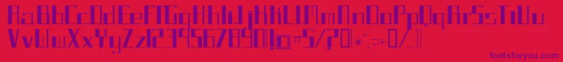 Paralela Font – Purple Fonts on Red Background