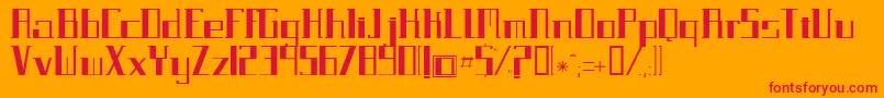 Paralela Font – Red Fonts on Orange Background
