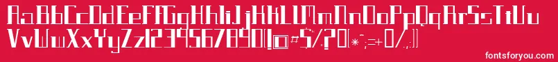 フォントParalela – 赤い背景に白い文字
