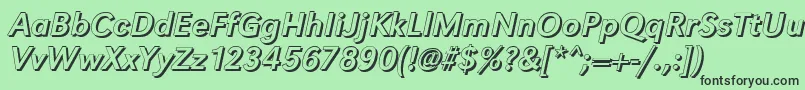 GroteskshItalic Font – Black Fonts on Green Background
