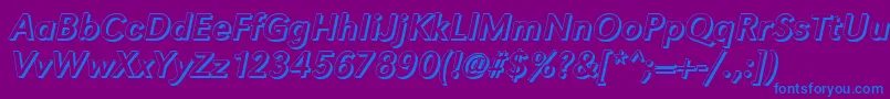 GroteskshItalic Font – Blue Fonts on Purple Background