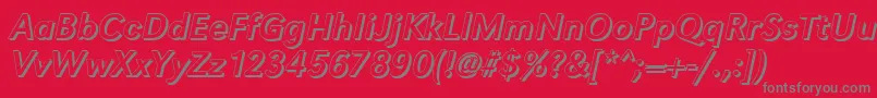 GroteskshItalic Font – Gray Fonts on Red Background