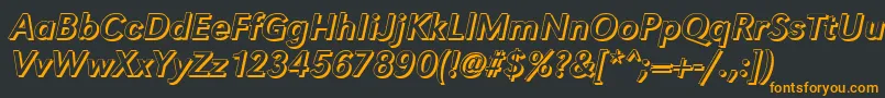 GroteskshItalic Font – Orange Fonts on Black Background