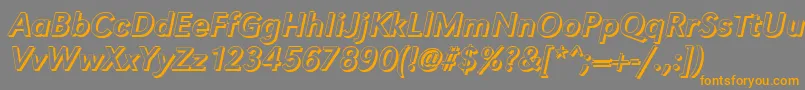 GroteskshItalic Font – Orange Fonts on Gray Background