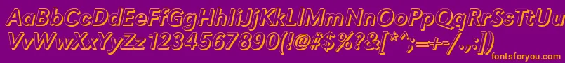 GroteskshItalic Font – Orange Fonts on Purple Background