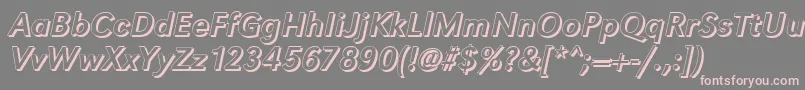 GroteskshItalic Font – Pink Fonts on Gray Background