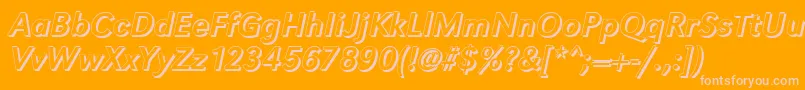 GroteskshItalic Font – Pink Fonts on Orange Background