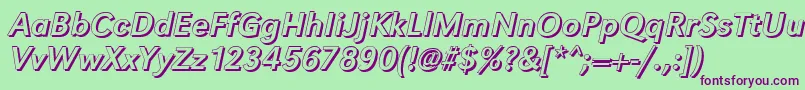 GroteskshItalic Font – Purple Fonts on Green Background