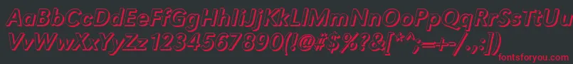 GroteskshItalic Font – Red Fonts on Black Background