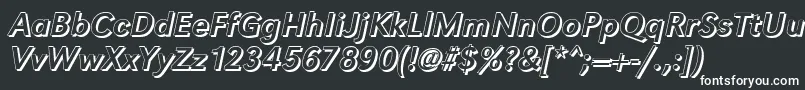 GroteskshItalic Font – White Fonts on Black Background