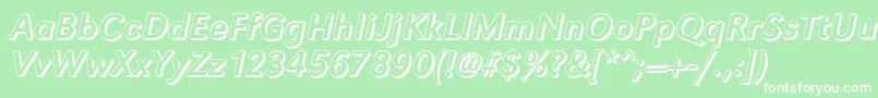 GroteskshItalic Font – White Fonts on Green Background