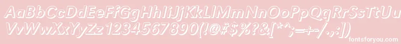 GroteskshItalic Font – White Fonts on Pink Background