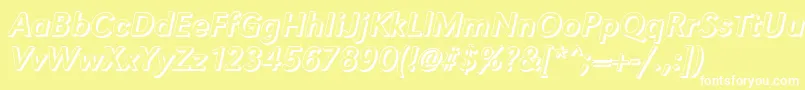 GroteskshItalic Font – White Fonts on Yellow Background