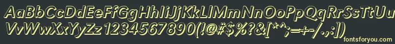 GroteskshItalic Font – Yellow Fonts on Black Background