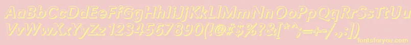 GroteskshItalic Font – Yellow Fonts on Pink Background