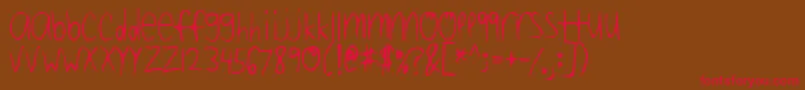 FourDecibelsAndFalling Font – Red Fonts on Brown Background