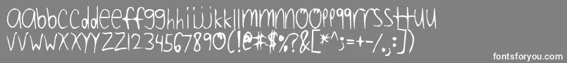 FourDecibelsAndFalling Font – White Fonts on Gray Background