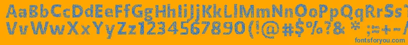 Crystallinenegative Font – Blue Fonts on Orange Background