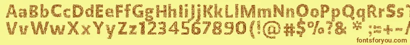 Crystallinenegative Font – Brown Fonts on Yellow Background